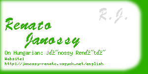 renato janossy business card
